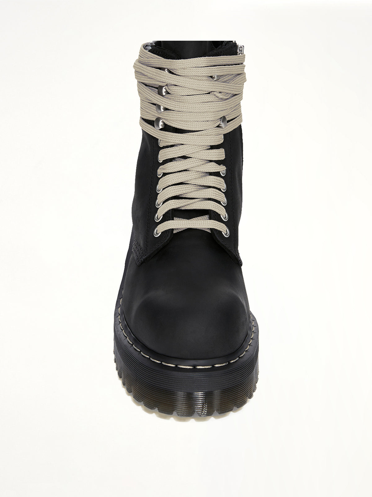 Rick Owens x Dr. Marten Quad Sole Steeltoe Boots in Black