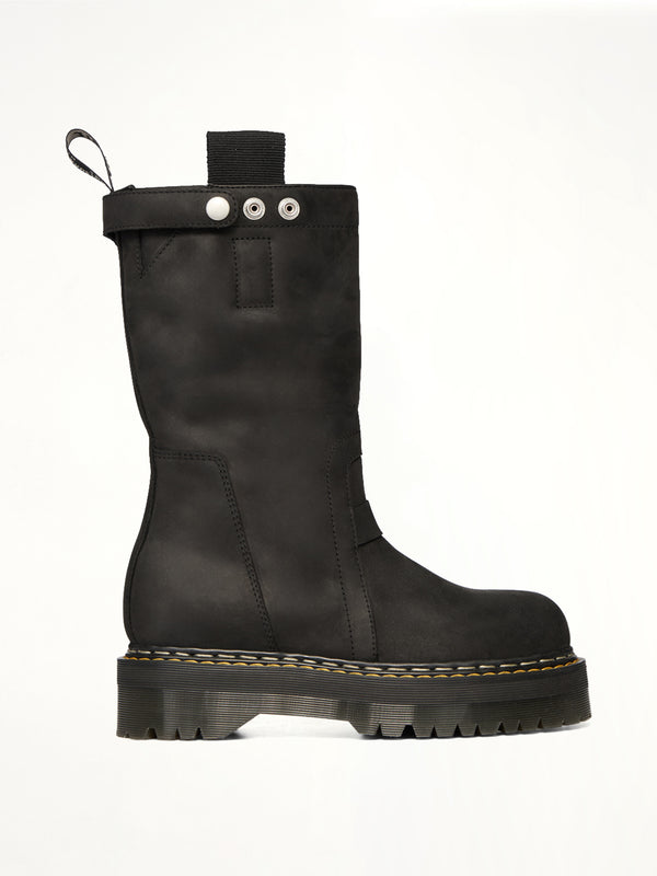 Rick Owens x Dr. Marten Quad Sole Pull on Boot in Black
