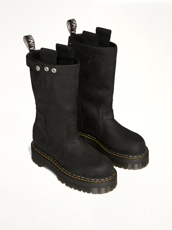 Rick Owens x Dr. Marten Quad Sole Pull on Boot in Black