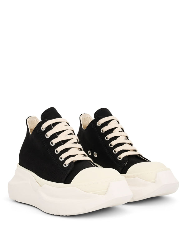 Abstract Sneaker in Black/Milk Front View | RICK OWENS DRKSHDW