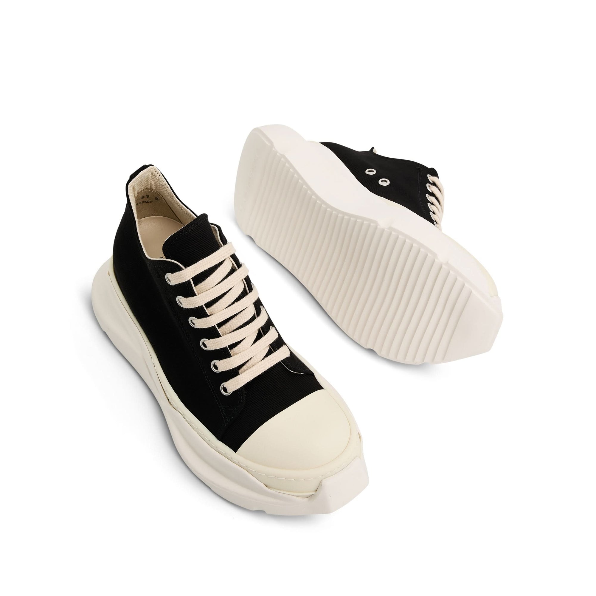 Abstract Sneaker in Black/Milk Top View | RICK OWENS DRKSHDW