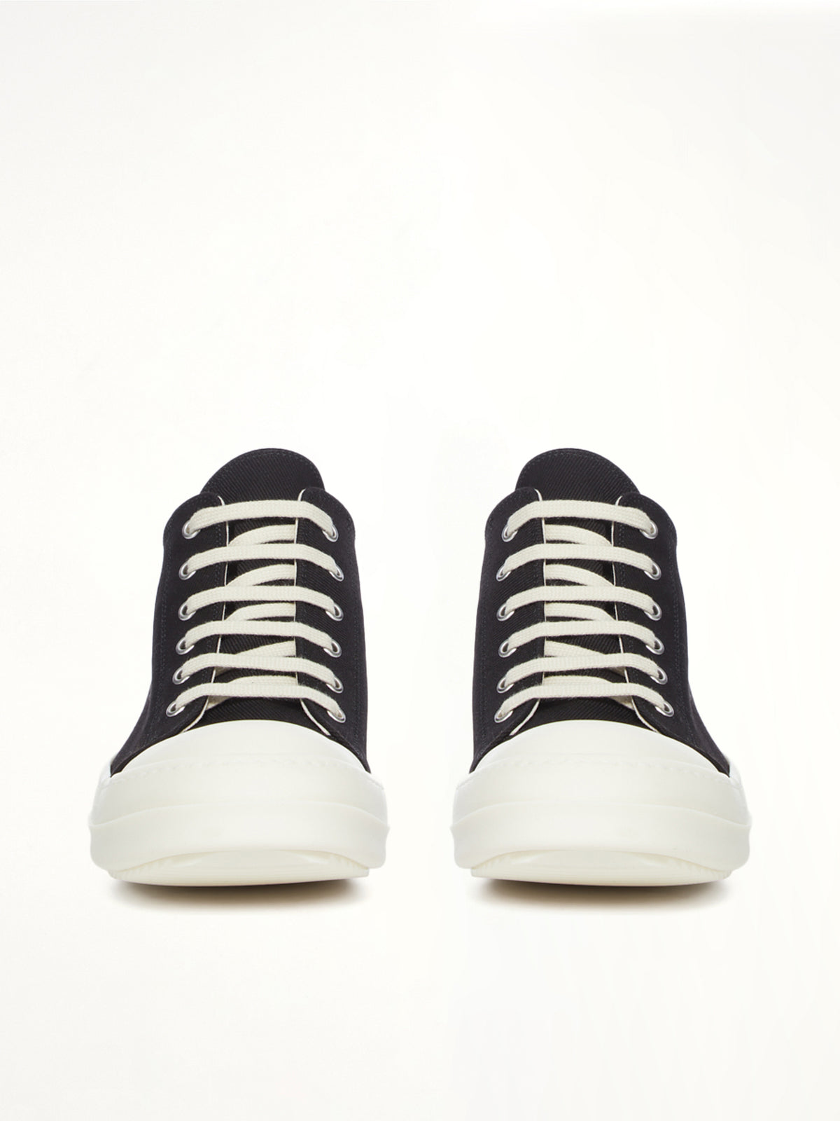 Low Sneaks in Black/Milk Back View | RICK OWENS DRKSHDW