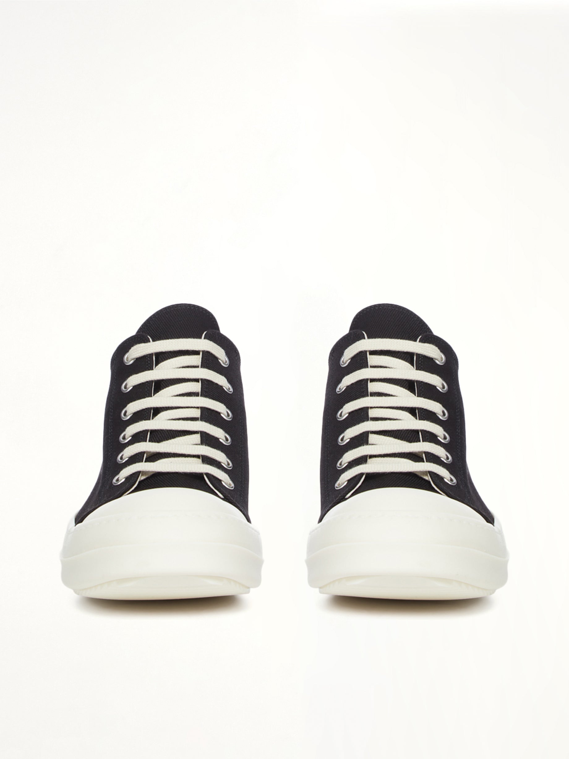 Low Sneaks in Black/Milk Back View | RICK OWENS DRKSHDW