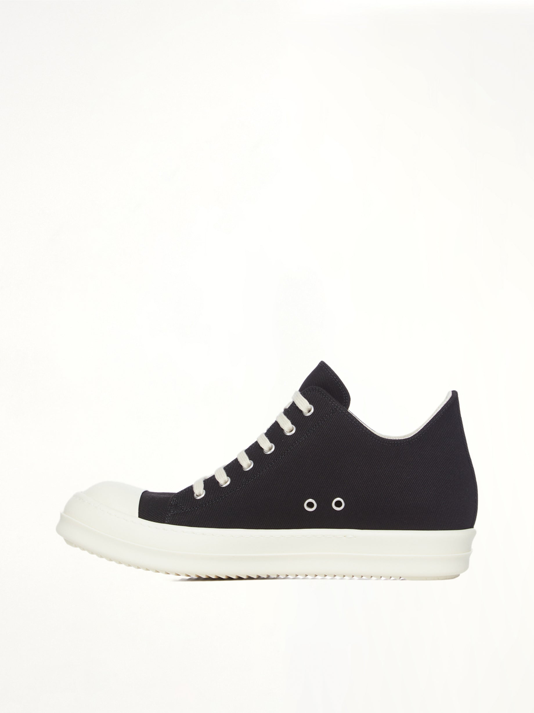 Low Sneaks in Black/Milk Top View | RICK OWENS DRKSHDW