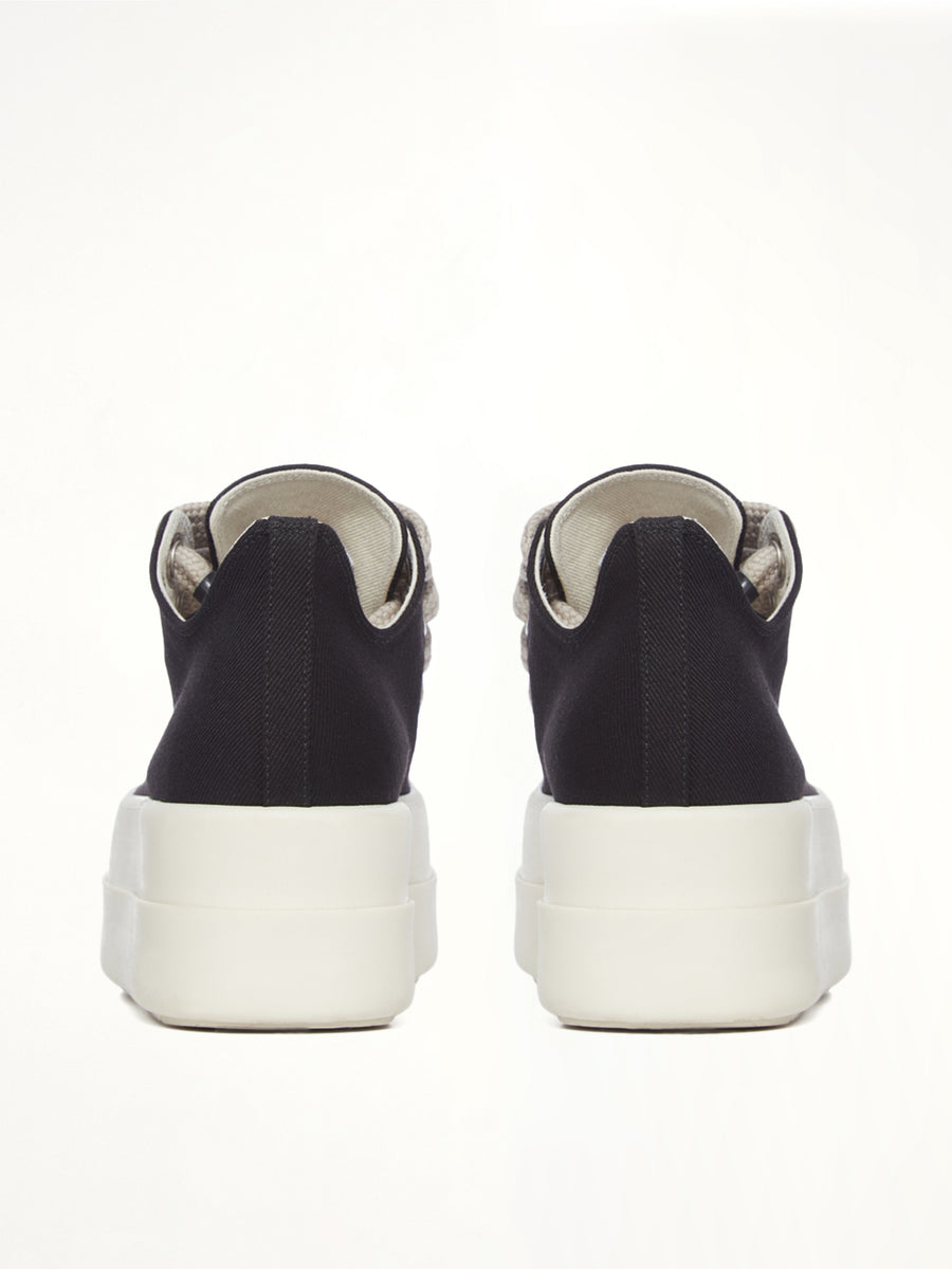 Mega Bumper Jumbolace Low Sneaks in Black/Milk | RICK OWENS DRKSHDW