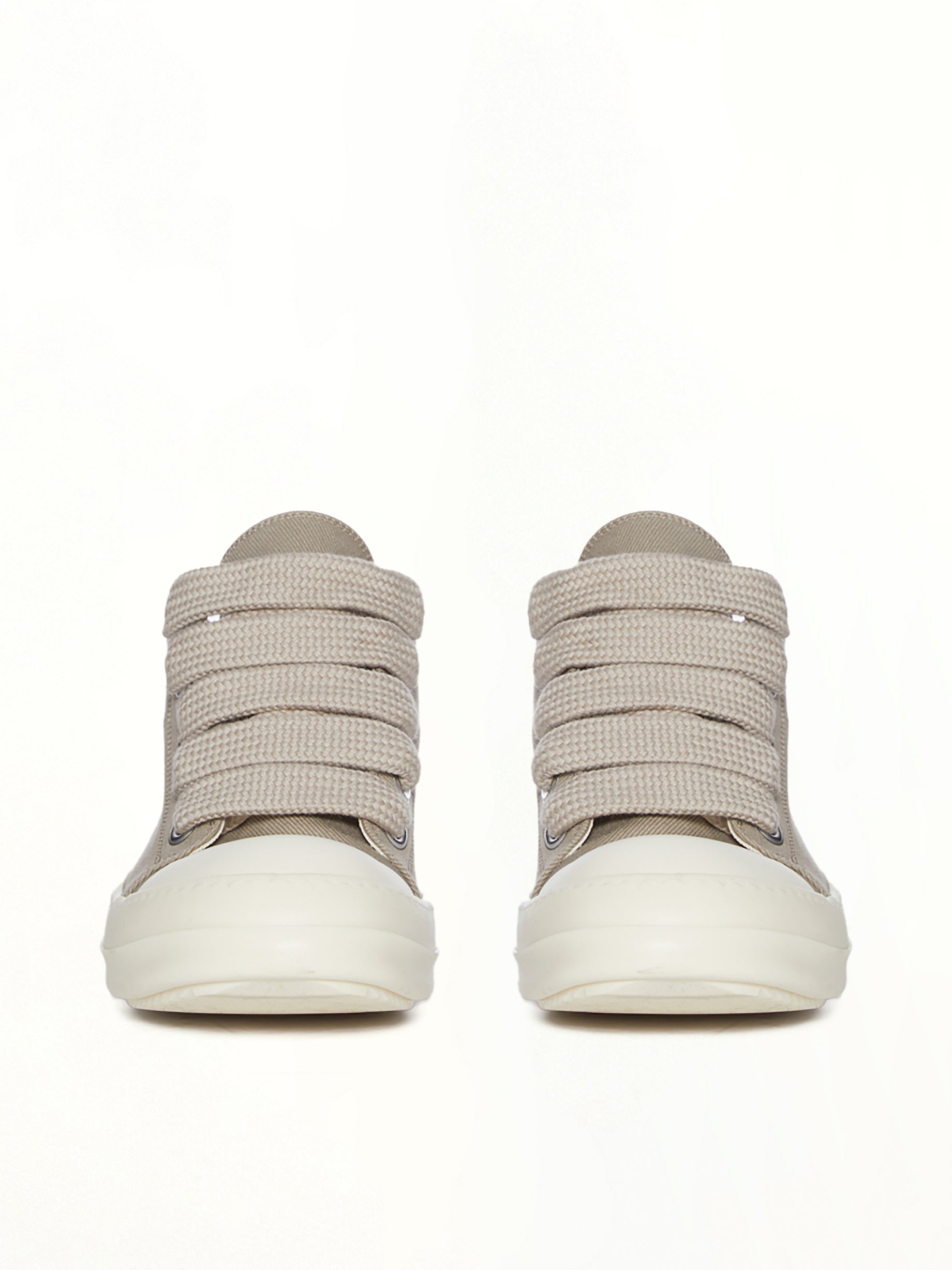 Jumbolace Low Sneaks in Dirty Pearl/Milk Back View | RICK OWENS DRKSHDW