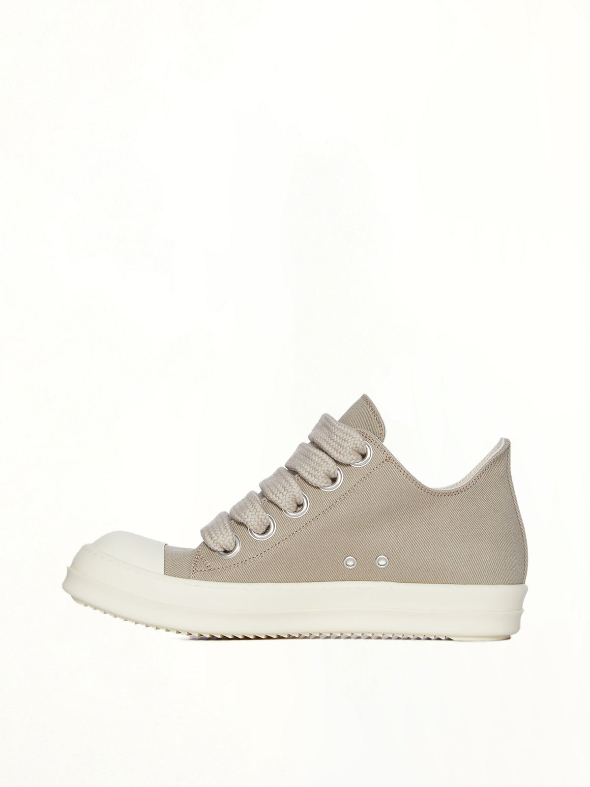 Jumbolace Low Sneaks in Dirty Pearl/Milk Top View | RICK OWENS DRKSHDW