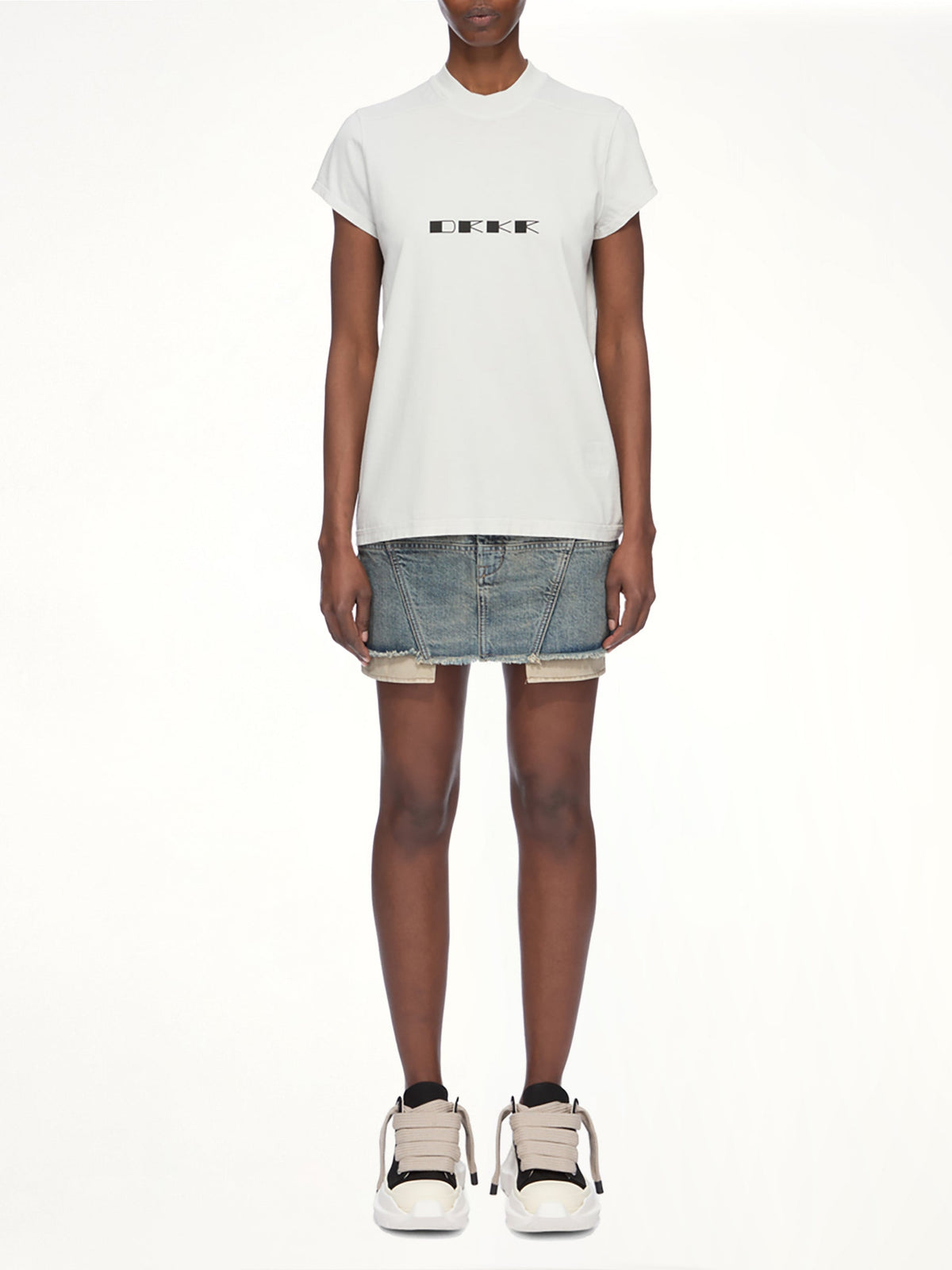 DRK Print Small Level T-Shirt in Milk Wash