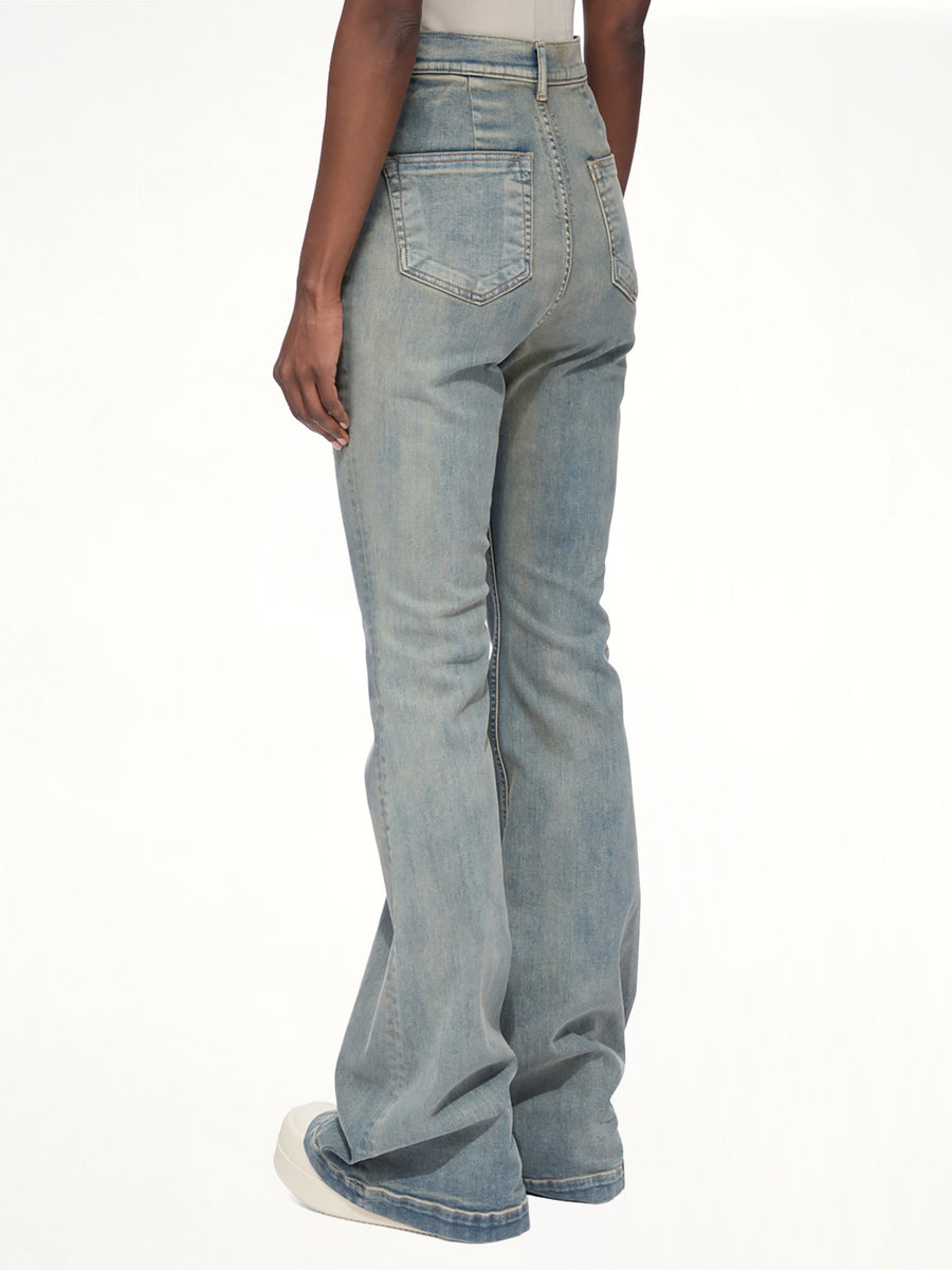 Stretch Denim Bolan Bootcut in Mieral Indigo
