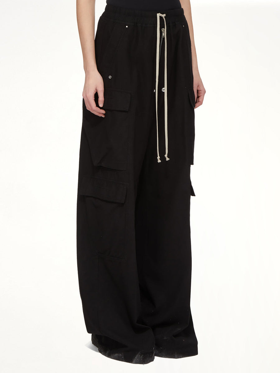 Flannel Double Cargo Jumbo Belas in Black