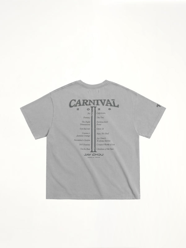 J Carnival II World Tour Album Washed T-Shirt in Light Grey