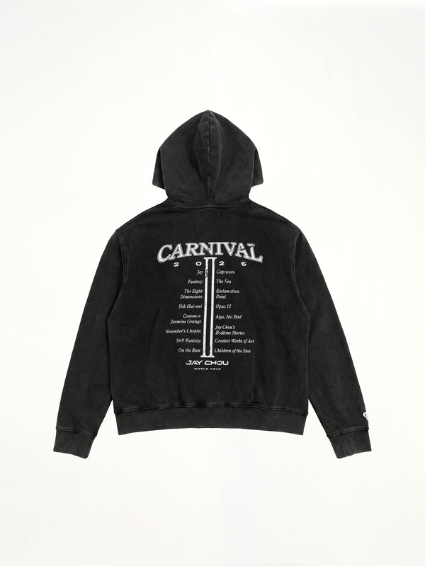 J Carnival II World Tour Album Washed Hoodie in Black
