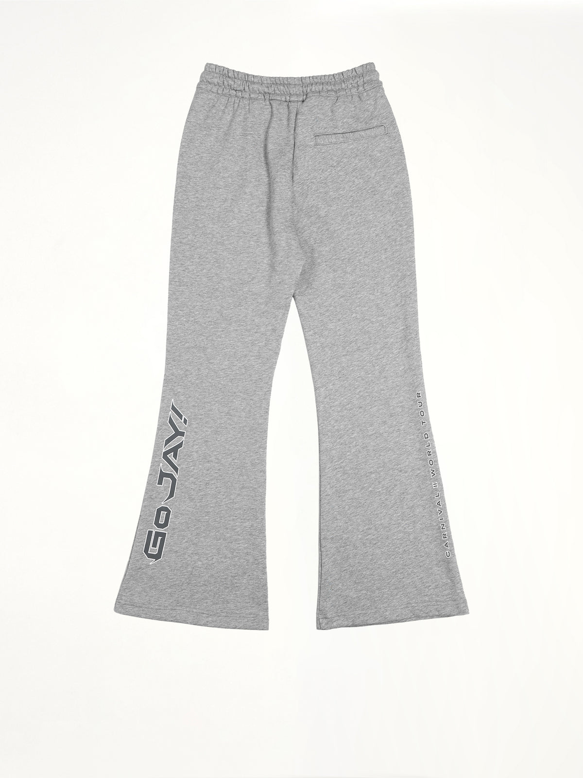 J Carnival II World Tour Flared Sweatpants in Light Grey