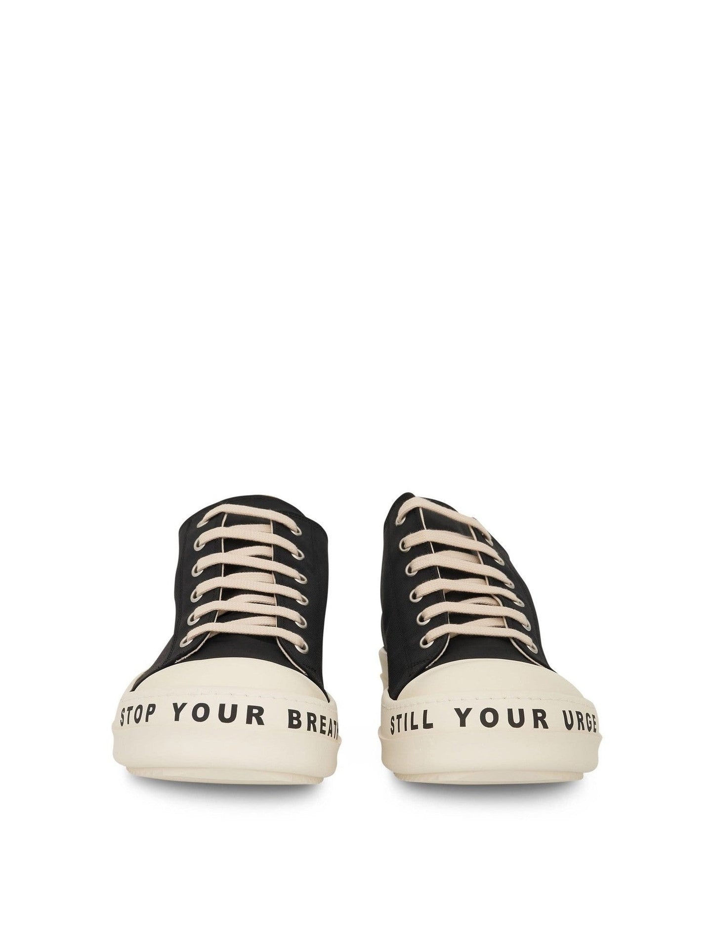 DRKSHDW Low Woven Sneakers in Black/Milk