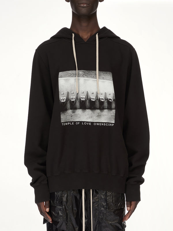 Urinal Oversized Hoodie in Black/Milk