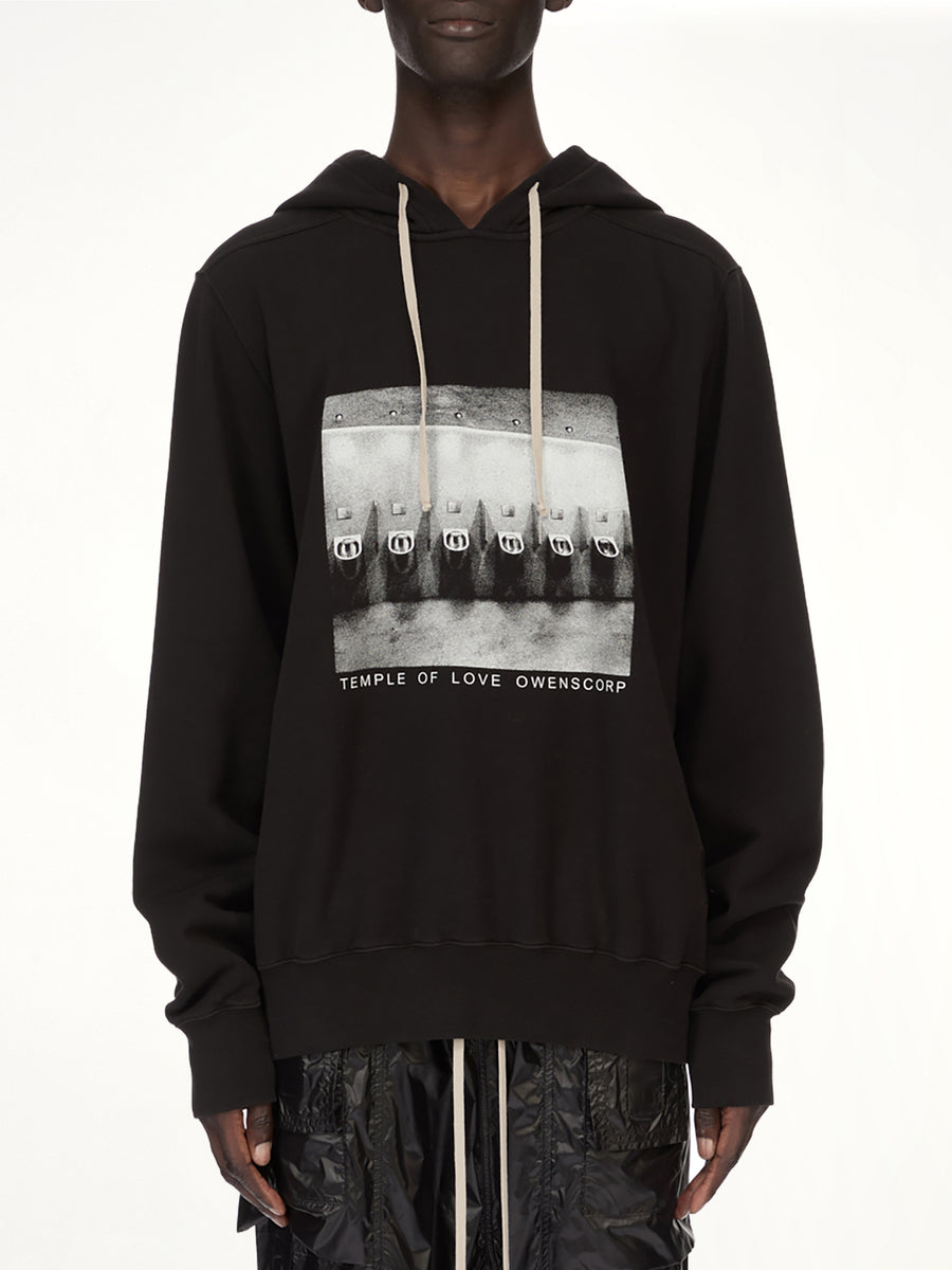 Urinal Oversized Hoodie in Black/Milk