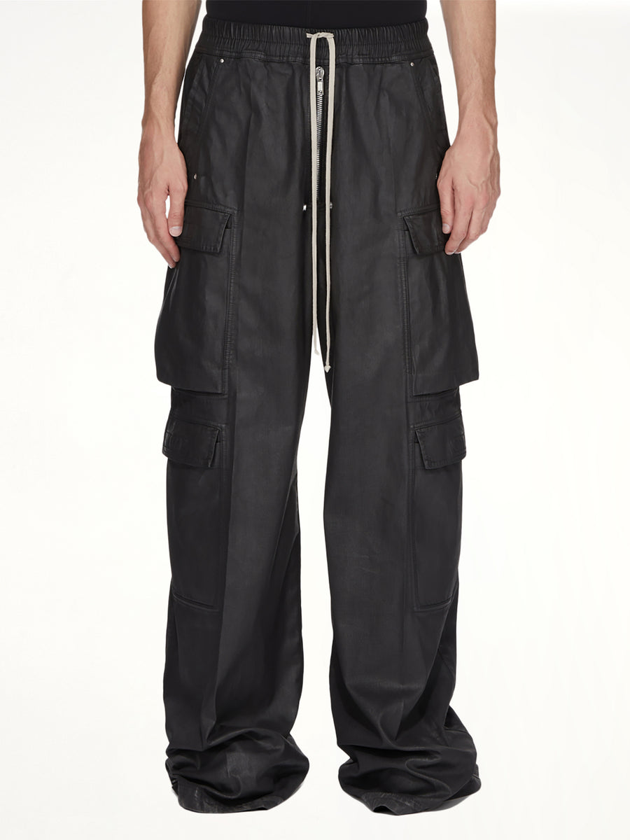Denim Double Cargo Jumbo Belas in Black