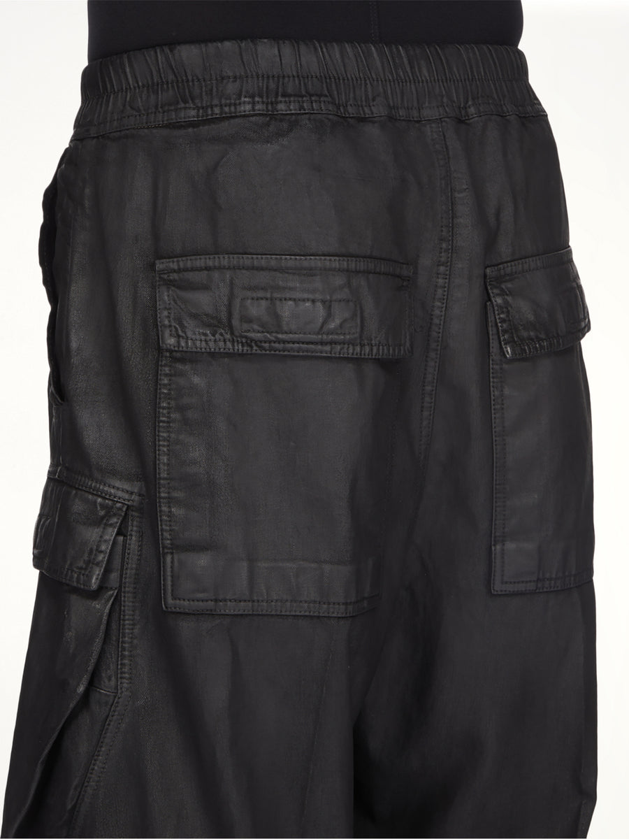 Denim Double Cargo Jumbo Belas in Black