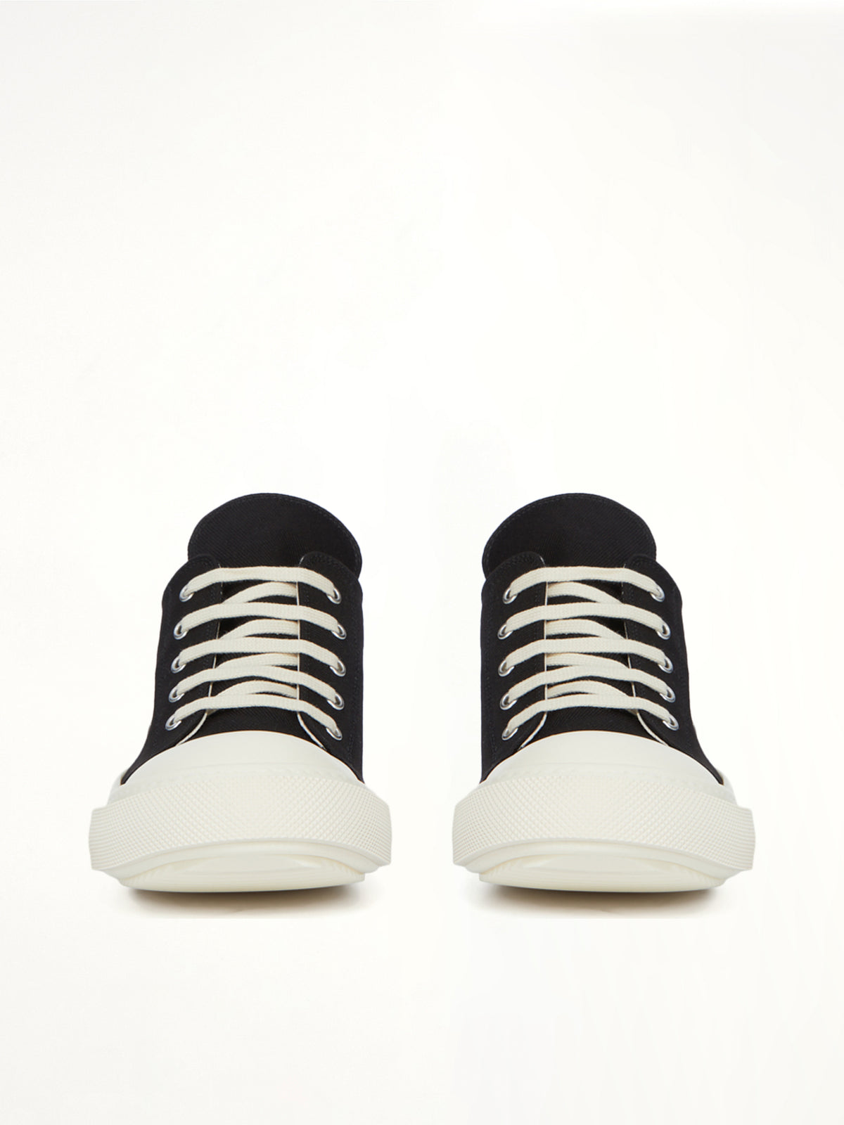 Extreme Low Sneaks in Black/Milk Back View | RICK OWENS DRKSHDW