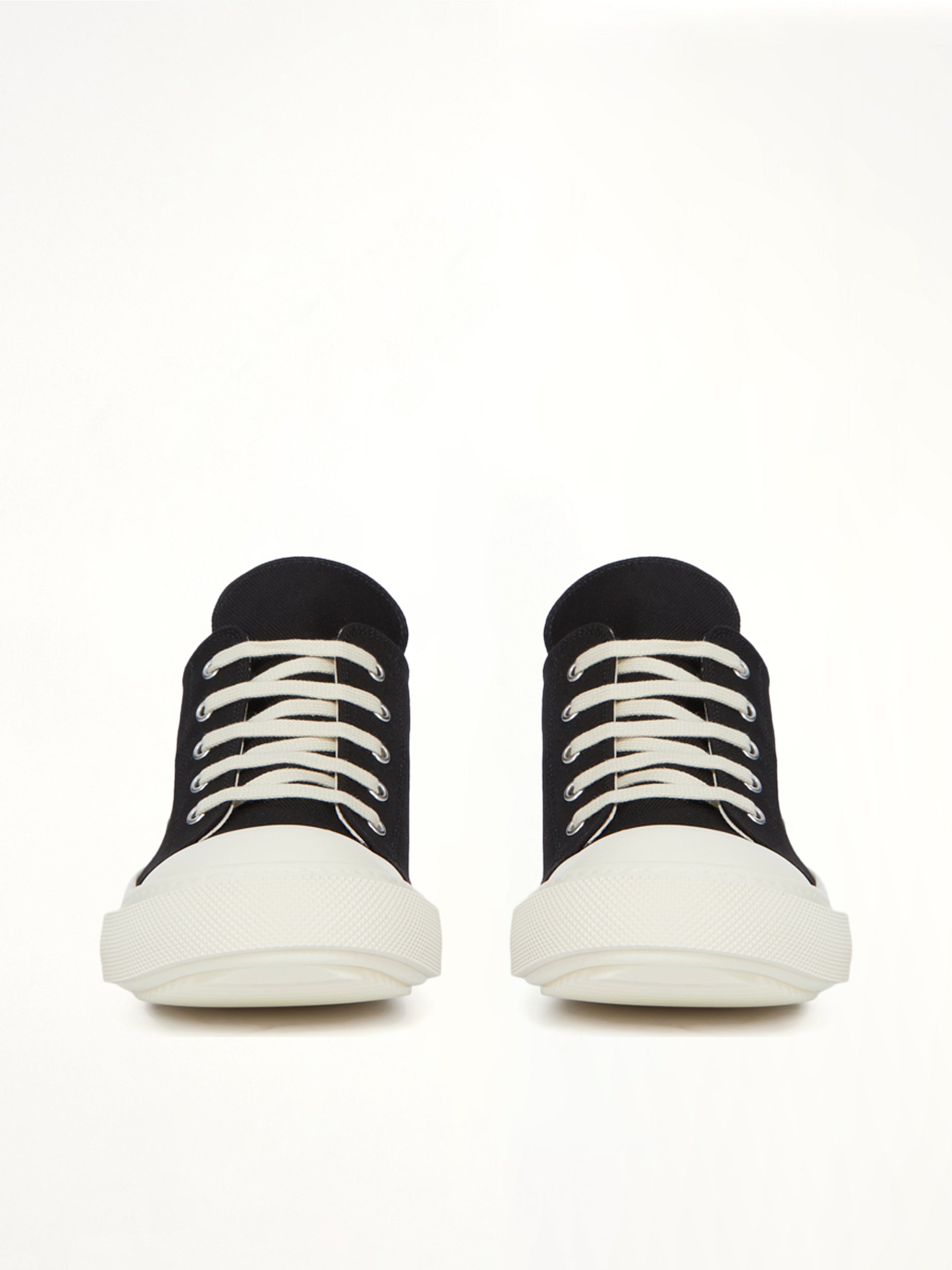 Extreme Low Sneaks in Black/Milk Back View | RICK OWENS DRKSHDW