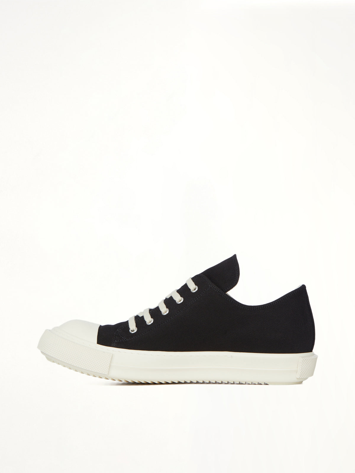 Extreme Low Sneaks in Black/Milk Top View | RICK OWENS DRKSHDW