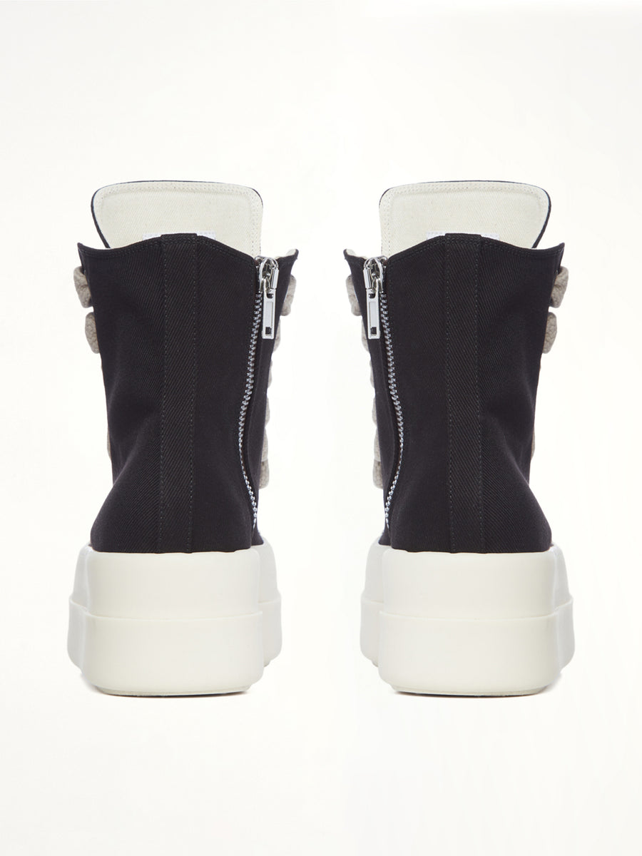 Mega Bumper Jumbolace Sneaks in Black/Milk | RICK OWENS DRKSHDW