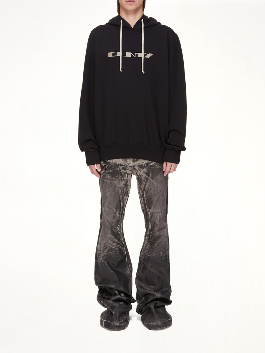 Cunty Oversize Hoodie in Black/Pearl