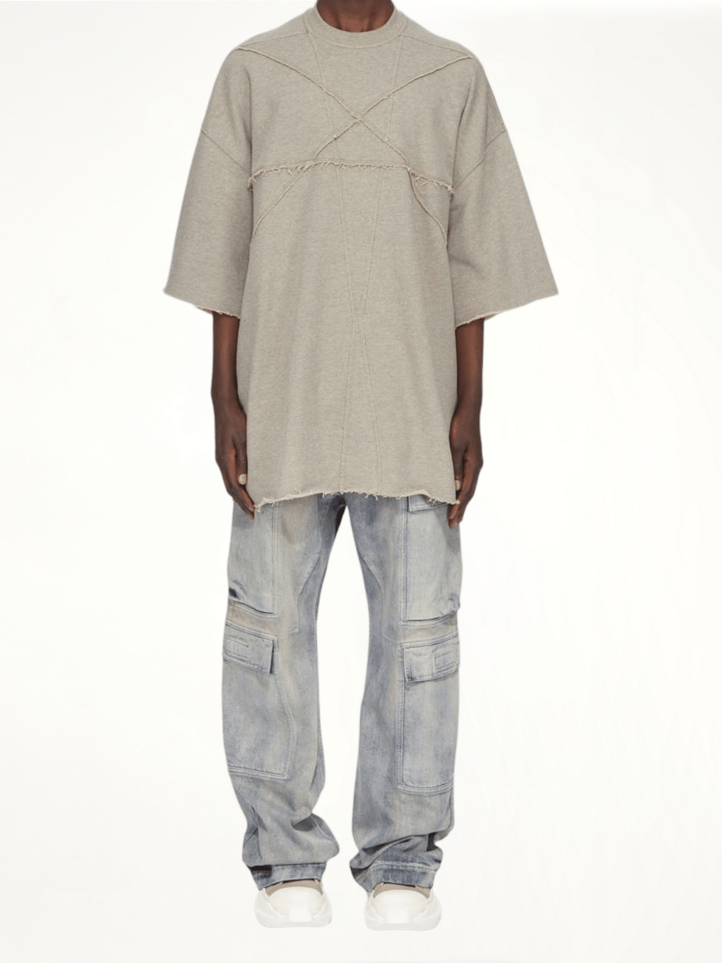 Double Cargo Jeans in Mineral Pearl