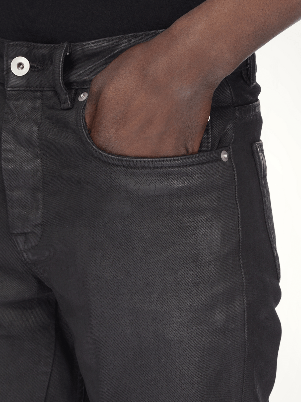 Fog Cut Jeans in Black Wax