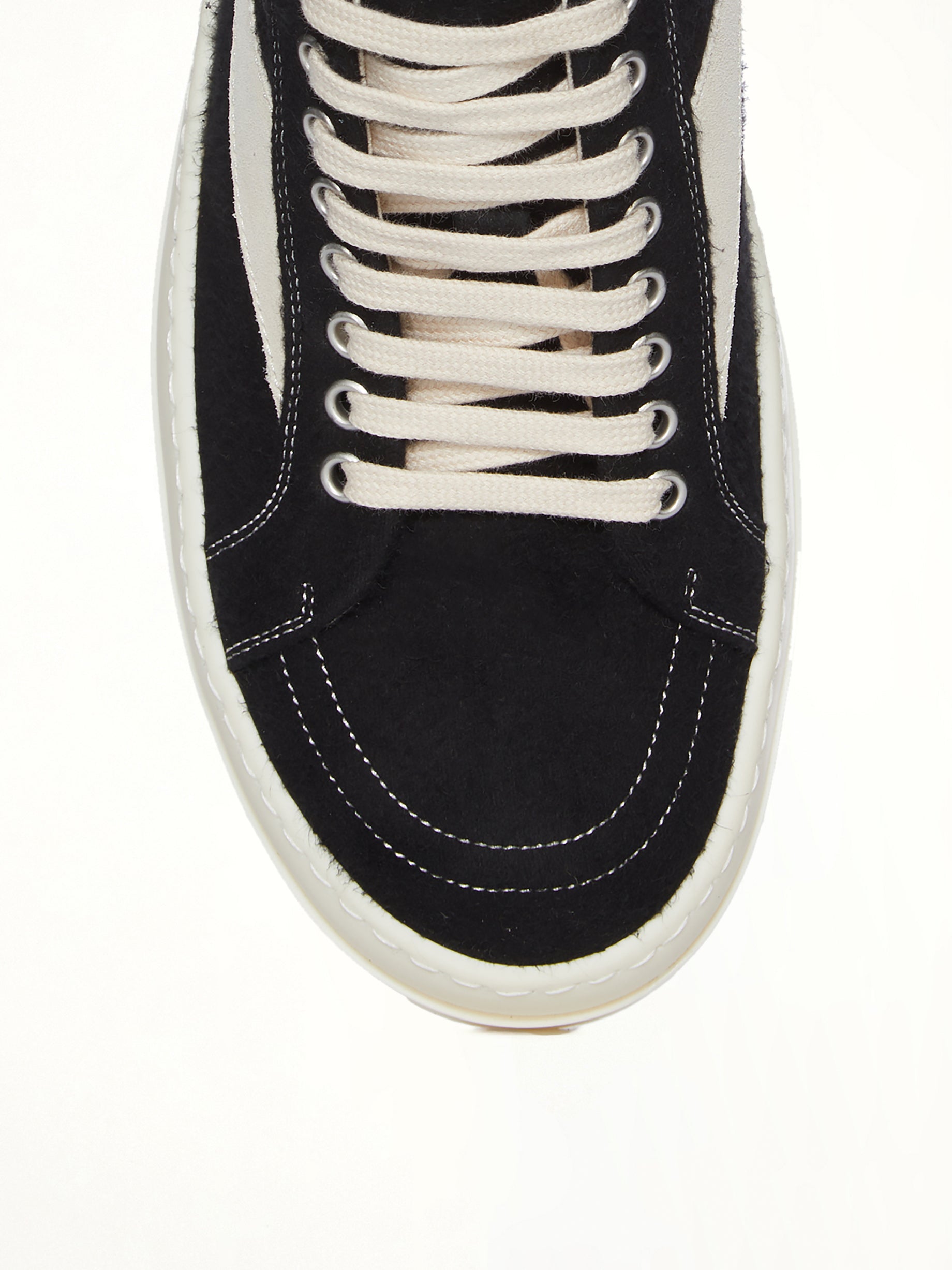 Vintage Sneaks in Black/Milk/Milk | RICK OWENS DRKSHDW
