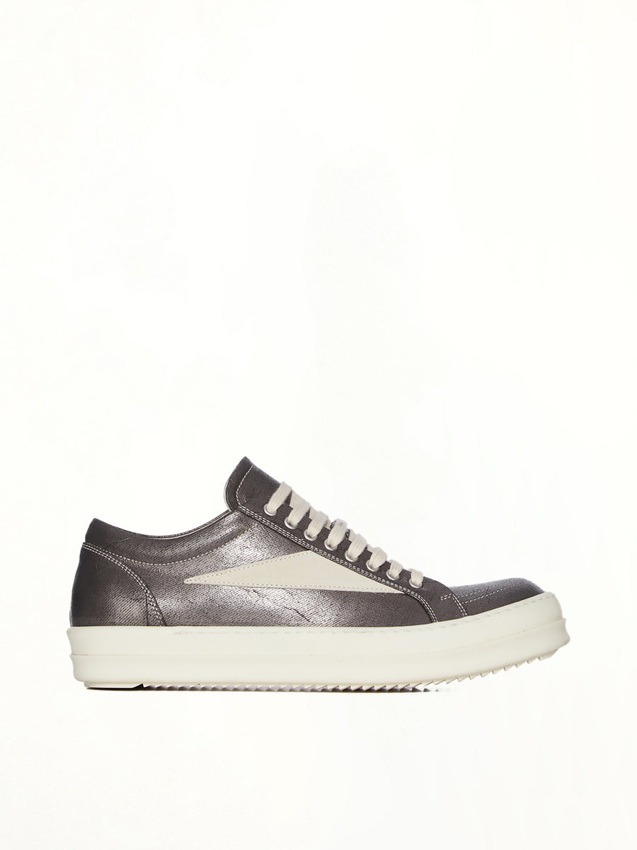 Vintage Sneaks in Bronze/Milk/Milk Side View | RICK OWENS DRKSHDW