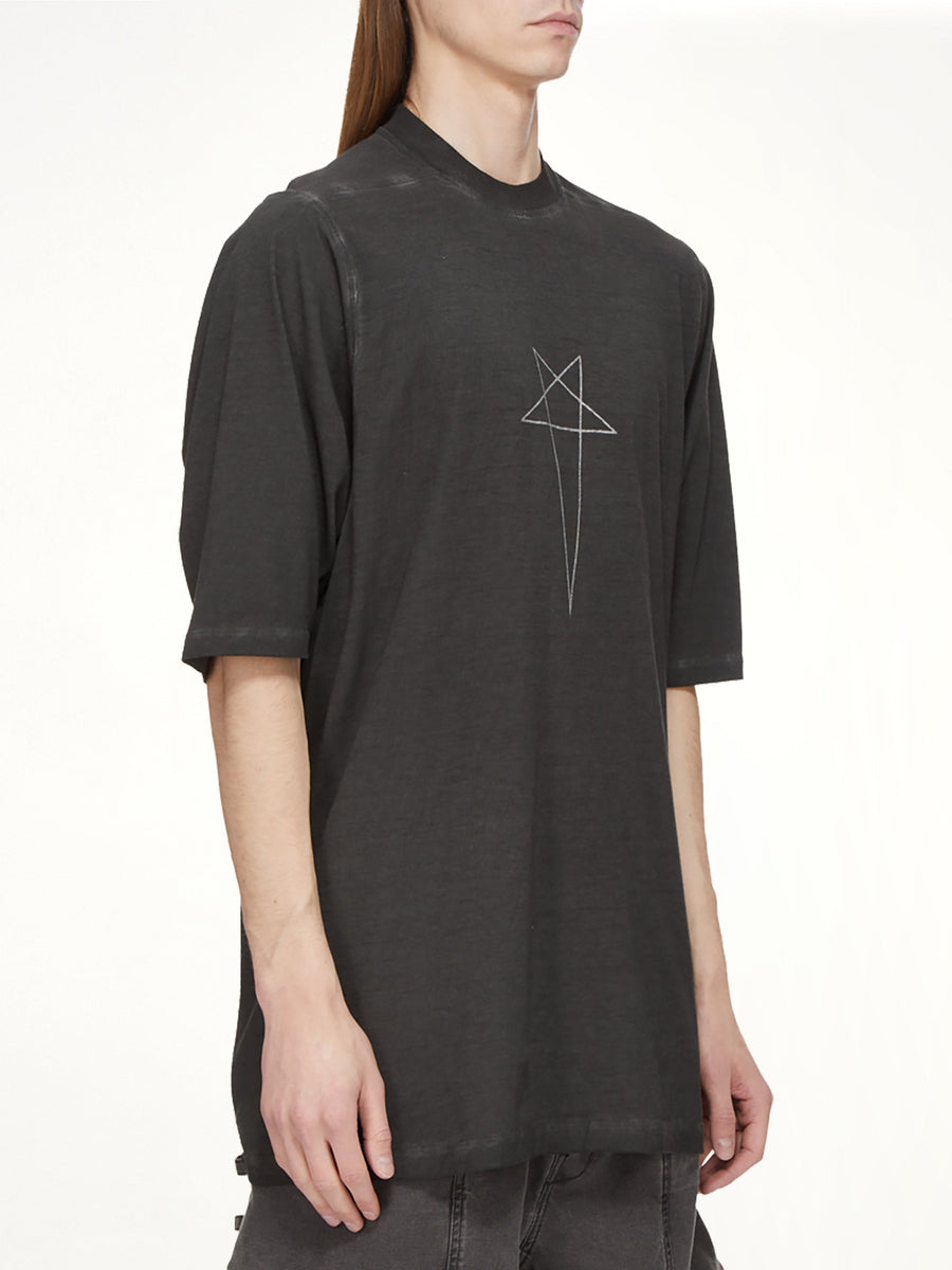 Pentagram Jumbo SS T-Shirt in Faded Black/Silver