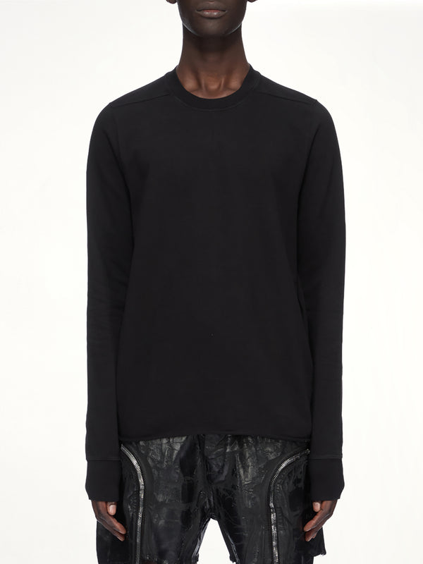 Heavy Jersey Crewneck Sweatshirt in Black