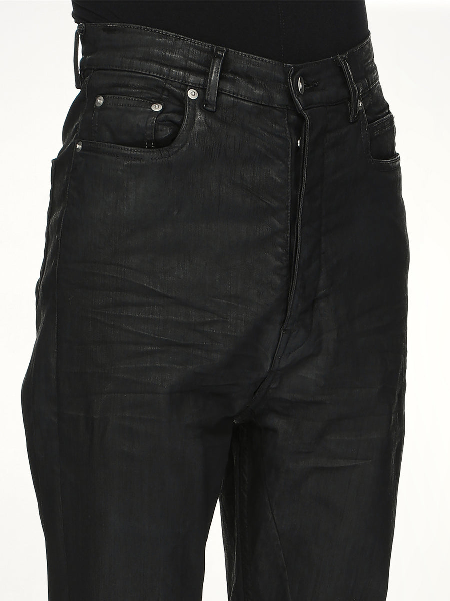 Stretch Denim Bolan Bootcut in Black Wax
