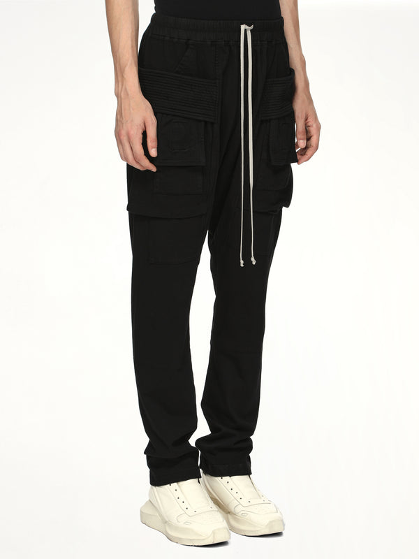 Heavy Jersey Creatch Cargo Drawstring in Black