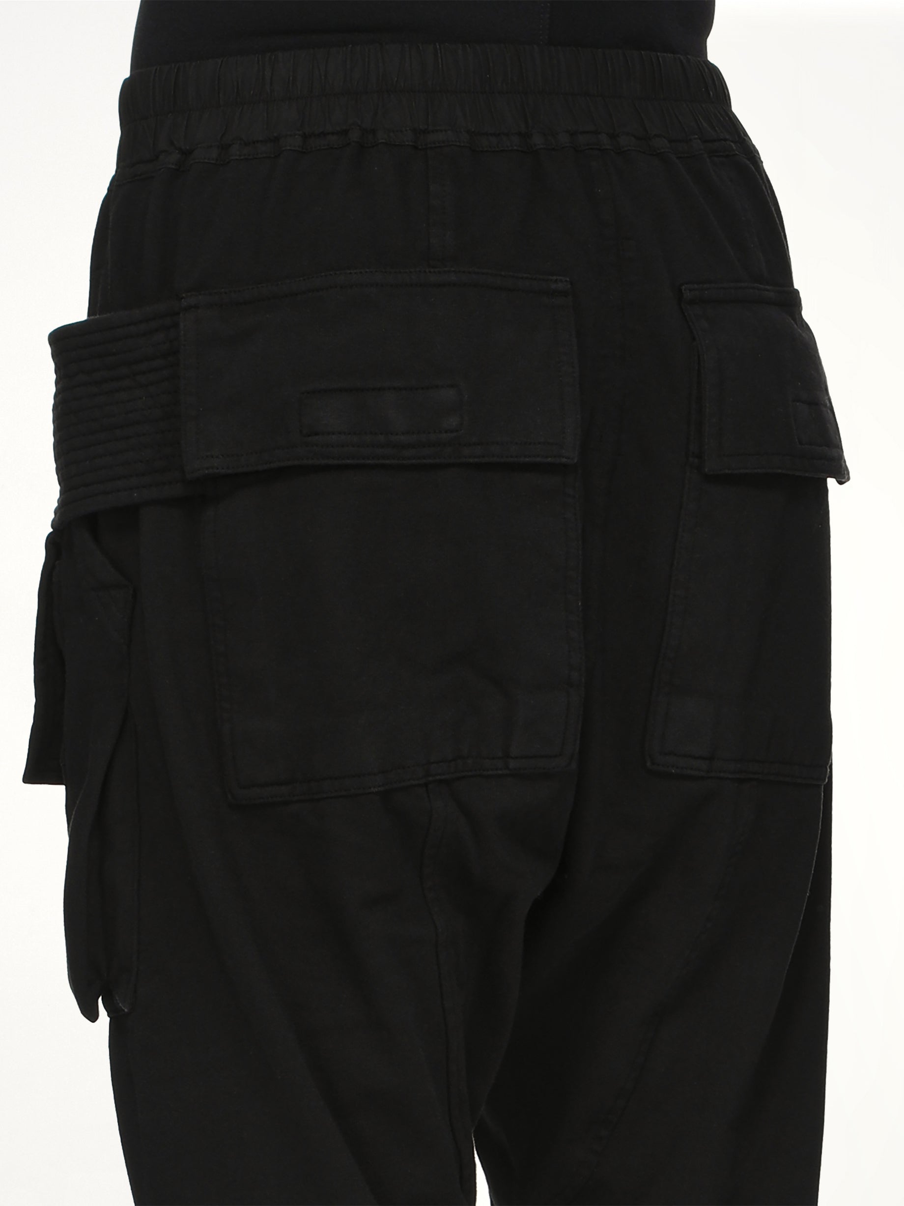 Heavy Jersey Creatch Cargo Drawstring in Black
