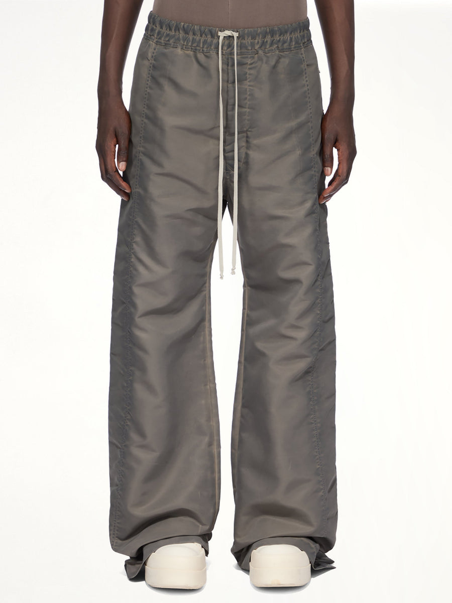 Nylon Wide Pusher Pants in Dark Dust