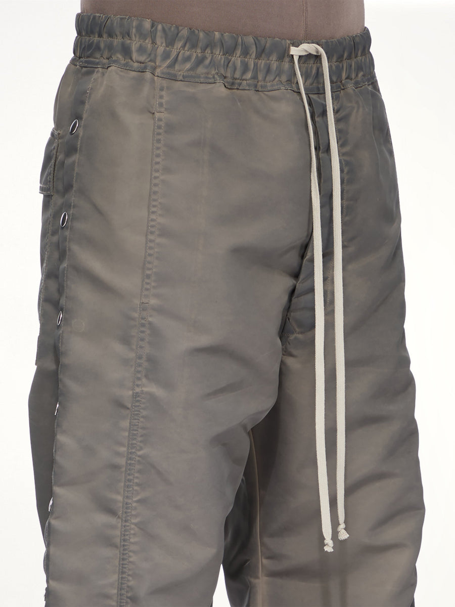 Nylon Wide Pusher Pants in Dark Dust