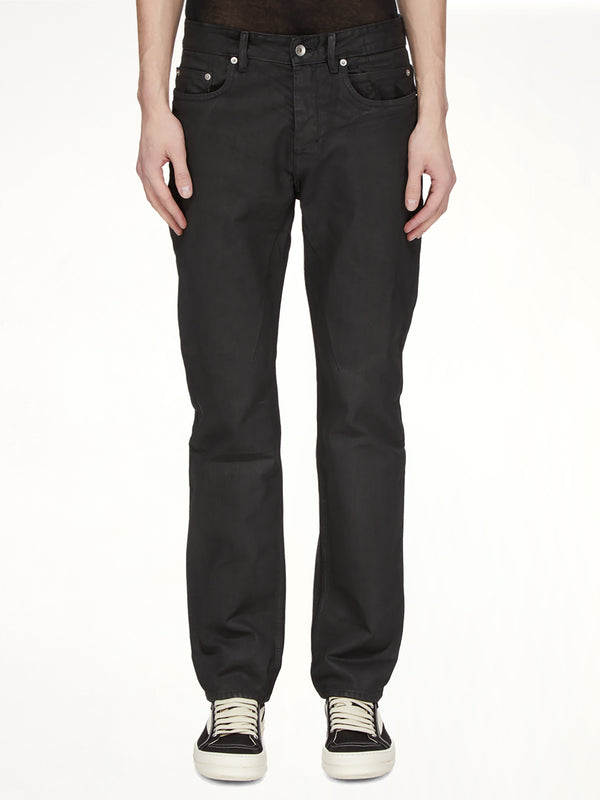 13oz Denim Fog Cut Jeans in Black Wax