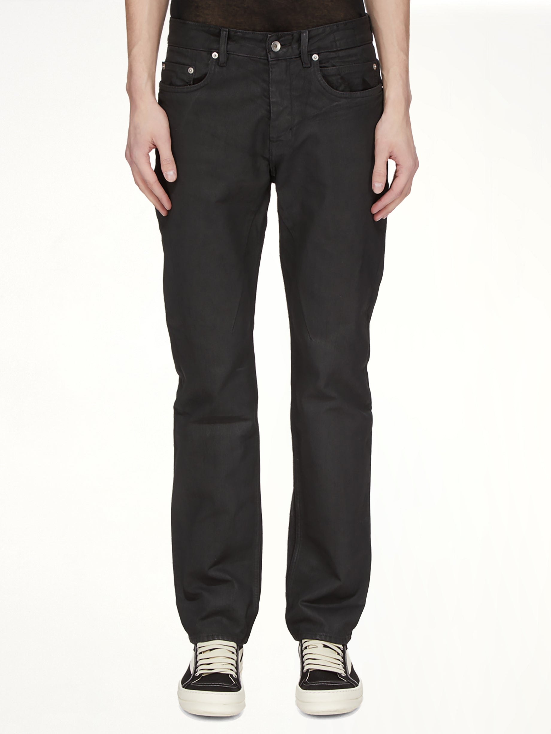13oz Denim Fog Cut Jeans in Black Wax