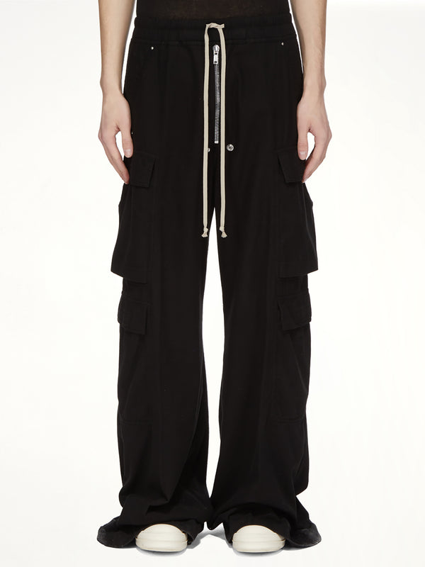 Flannel Double Cargo Jumbo Belas in Black