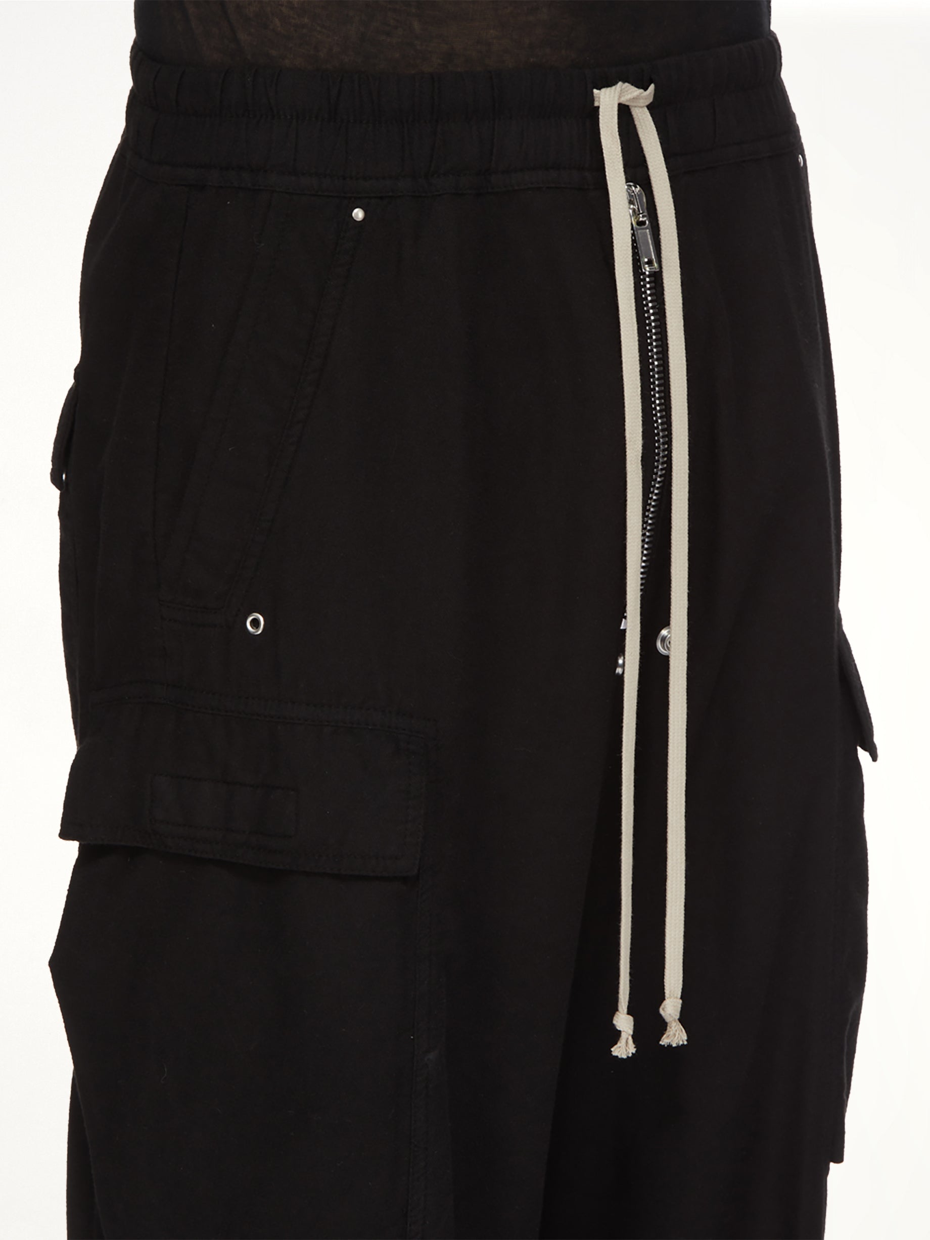 Flannel Double Cargo Jumbo Belas in Black