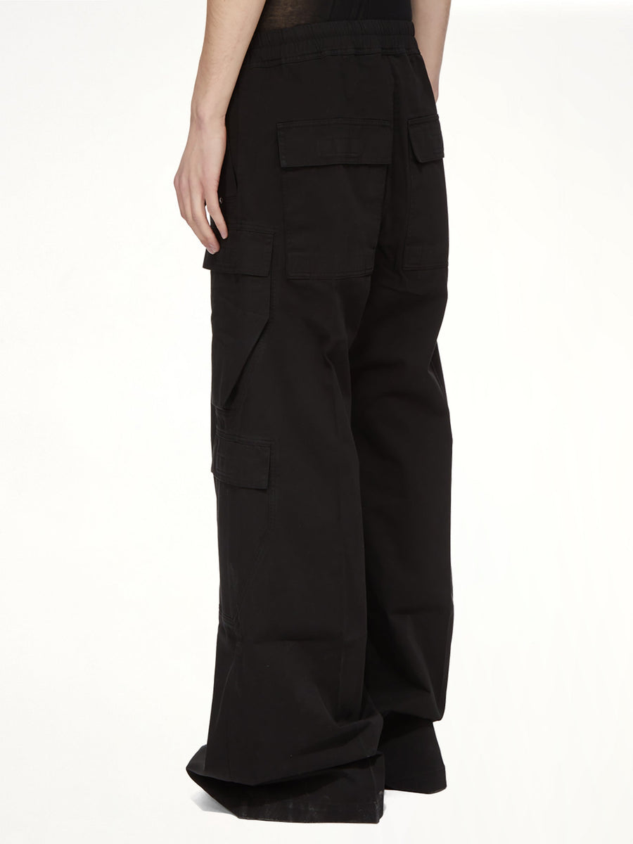 Cotton Twill Double Cargo Jumbo Belas in Black
