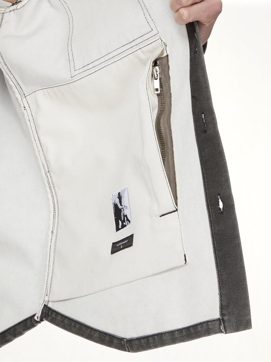 Cotton Canvas Outershirt in Gravel