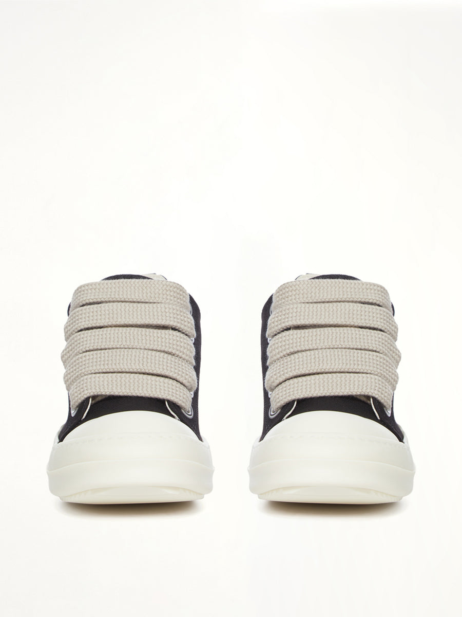 13oz Overdyed Denim Jumbolace Low Sneaks in Black
