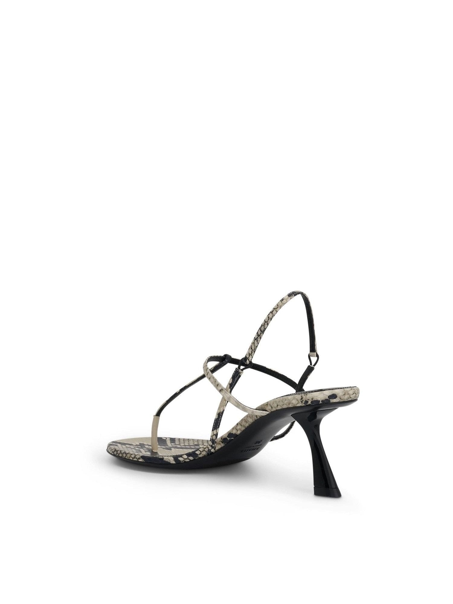 Linden Sandal in Python Embossed Leather Top View | KHAITE