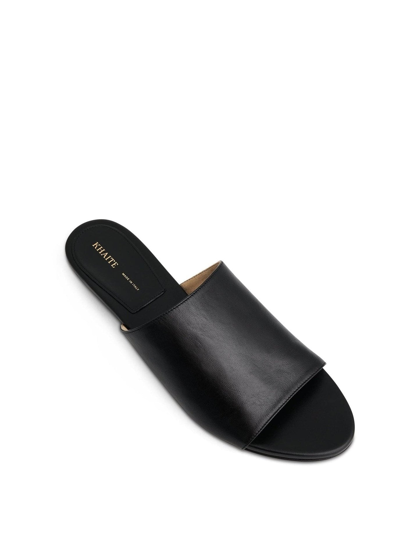 Marion Slide Flat Sandal in Black
