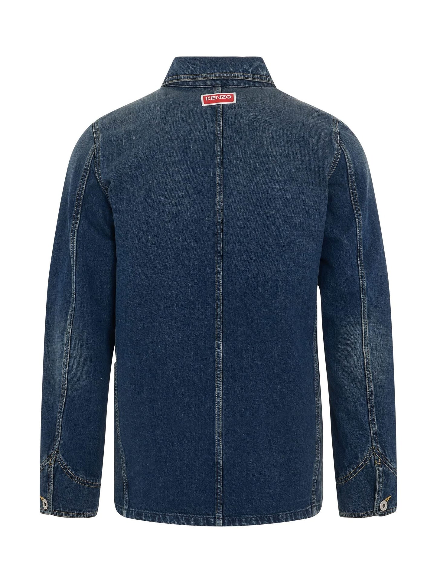 Workwear Denim Jacket in Dark Stone Blue Denim