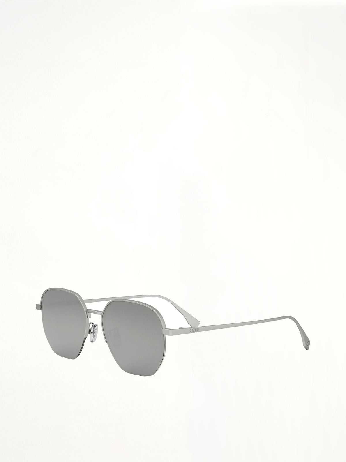 Fendi FE40004U 5517C Metal Sunglasess in Silver/Grey