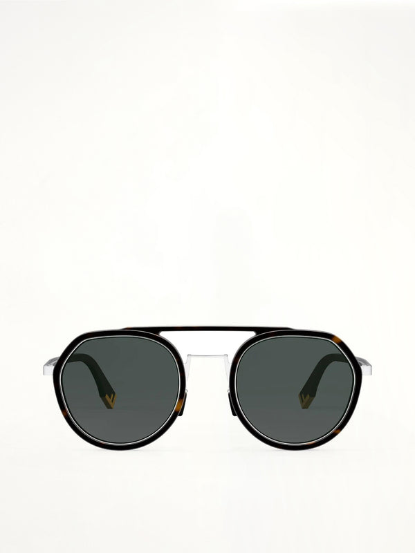 FE40040U Round Sunglasses in Havana